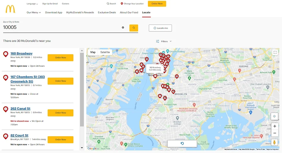 McDonald's Near Me With Store Locator